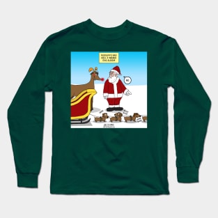 A Wiener Dog Sleigh Long Sleeve T-Shirt